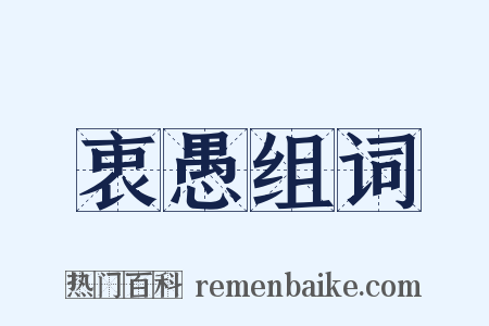 衷愚组词是什么意思的图片